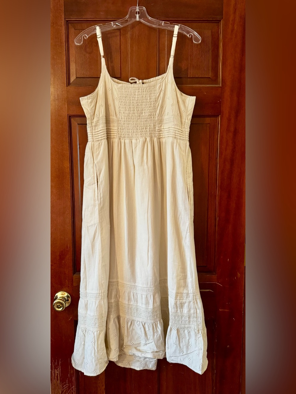 Toad&Co Airscape Tank Midi Dress - Salt Dobby Sz M - NEW - Picture 5 of 13